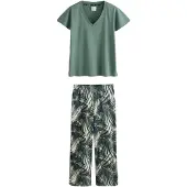 Next Pijama beige / gris / caqui