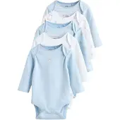 Next Pijama entero/body azul claro / brocado / blanco