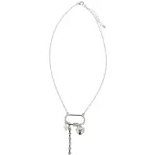 Otazu Dangling Charms Necklace Rhodium Talla: OS | Collares Outlet | Mujer