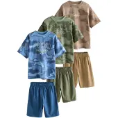 Next Pijama azul / marrón / verde / offwhite