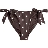 Next Braga de bikini marrón oscuro / blanco