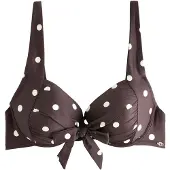 Next Top de bikini marrón oscuro / blanco