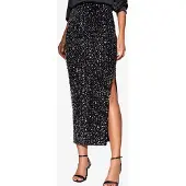 Lipsy Falda negro / plata