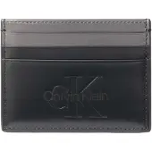 Calvin Klein Estuche 'Smooth Monologo Card' gris oscuro / negro