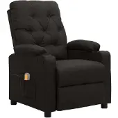 Syfax Sillón de masaje de tela negro