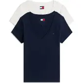 Tommy Hilfiger Camiseta De Manga Corta Con Cuello Pico Dw0dw21367 2 Unidades