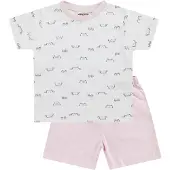 Jacky Pijama rosé / negro / offwhite