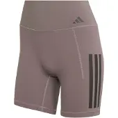 Adidas - Women's Optime 3-Stripes Short Leggings - Leggings size S - Length: 5'', marrón