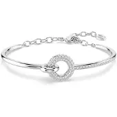 Swarovski Pulsera plata / transparente