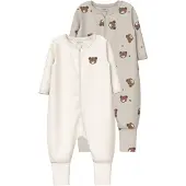 Name it Pijama caramelo / gris claro / blanco