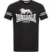 Lonsdale Camiseta negro / blanco