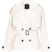 Dreimaster Klassik Abrigo de entretiempo 'Classic' blanco