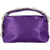 Faina Bolso de mano lila oscuro / plata