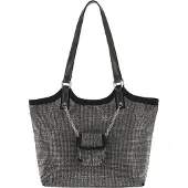 Faina Shopper negro / plata