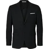 Selected Chaqueta saco 'SLHOASIS' negro moteado / blanco
