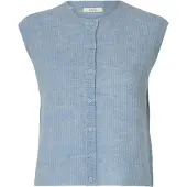 Selected Chaleco de punto 'SLFLulu' azul claro