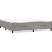 Syfax Estructura de cama con somier terciopelo gris claro 200x200 cm
