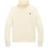 Ralph Lauren para mujer. 211888686012 Jersey de cachemira y lana blanco crema (M), Casual, Manga larga, outlet 2026.