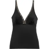 LASCANA Top de tankini marrón / negro