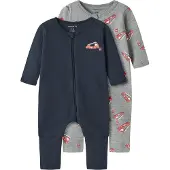 Name it Pijama navy / gris moteado / rojo cereza / blanco