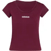 Adidas Camiseta funcional 'Hyperglam' rojo vino / blanco