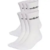Adidas adidasCalcetines clásicos acolchados Linear (6 pares) 31-33 White / Black Unisex