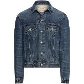 Ralph Lauren para hombre. 710673235001 Chaqueta trucker de denim azul (L), Casual, Algodón, outlet 2026.