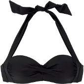 LASCANA Top de bikini negro