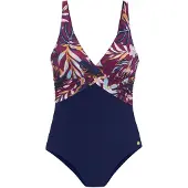 LASCANA Traje de baño azul noche / azul claro / rosa / burdeos