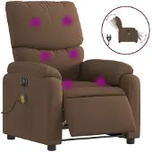 Sonstiges Sillón reclinable de masaje eléctrico tela marrón