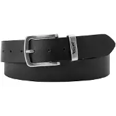 Levi's Cinturón 'Metal Two Horse Keeper Belt' negro