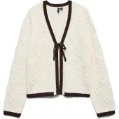 Vero Moda Cárdigan 'Becca' negro / blanco