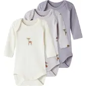 Name it Pijama entero/body marrón / lila / malva / blanco