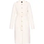 Dreimaster Klassik Abrigo de punto 'Classic' offwhite