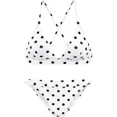 LASCANA Top de bikini negro / blanco
