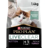 Purina Comida Para Gatos De Pavo Pro Plan Liveclear Kitten 1.4kg