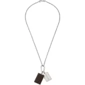 Emporio Armani Cadena marrón oscuro / plata