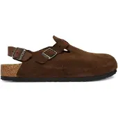 Birkenstock para hombre. 1032024 Zuecos de Piel Tokio (Ajuste Regular) marrón (41), Plano, Hebilla, Casual, outlet 2026.