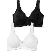 Sheego Sujetador negro / blanco