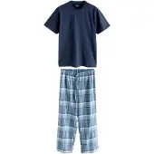 Next Pijama largo azul / navy / blanco