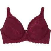 Sheego Sujetador reductor rojo vino