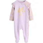 Next Pijama entero/body 'Eid' dorado / oro / lila pastel
