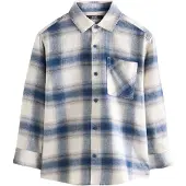 Next Camisa navy / gris / blanco