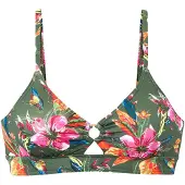 LASCANA Top de bikini verde / naranja / rosa