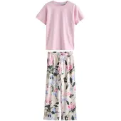 Next Pijama beige claro / azul denim / rosa / negro