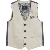 Next Chaleco crema / gris