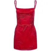EKCENTRIK Vestido rojo cereza