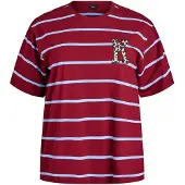 Zizzi Camiseta 'Eofelia' beige / azul claro / rojo / negro