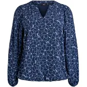 Zizzi Blusa 'Cabine' navy / blanco