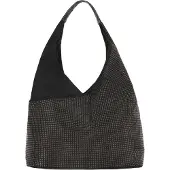 Faina Bolso de hombro negro / plata